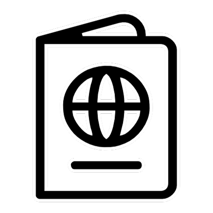 Passport icon – international travel insurance