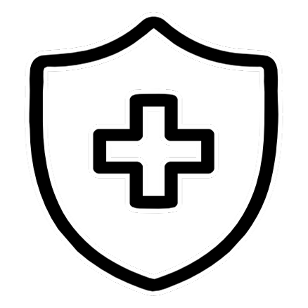 Health shield icon – personal accident or medical insurance
