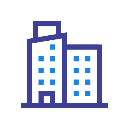 Commercial building icon – property insurance coverage