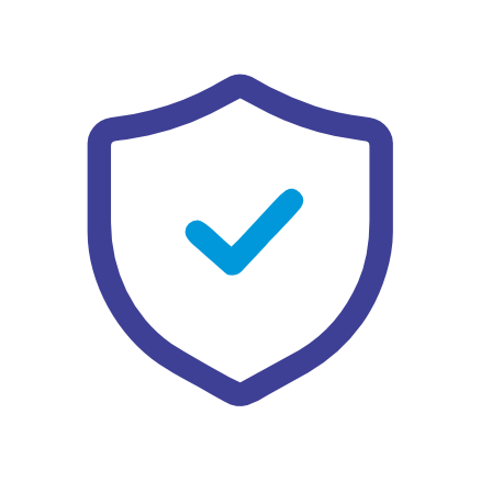 Shield tick icon – trusted insurance provider