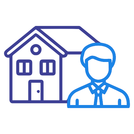 Person managing a property illustration