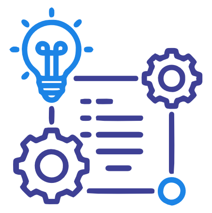 Lightbulb and gears representing innovation